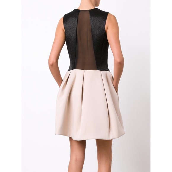 Halston Heritage Sheer Back Dress - Picture 2 of 6